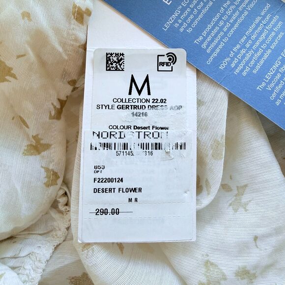 NWT Samsoe Samsoe Gertrud Empire Waist Midi Dress in Desert Flower Size Medium - Picture 9 of 16